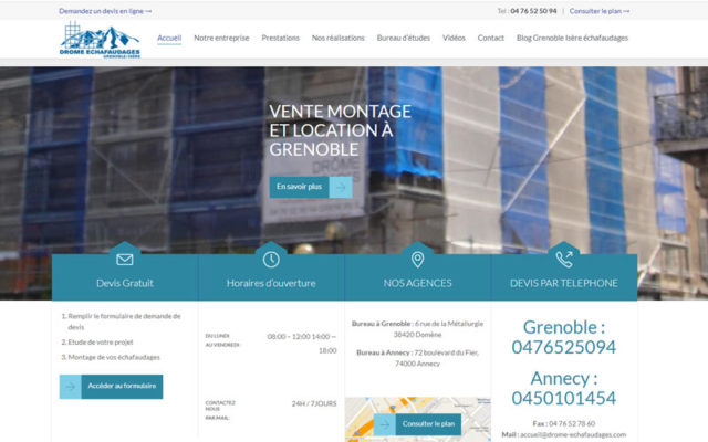 Location échafaudage Grenoble