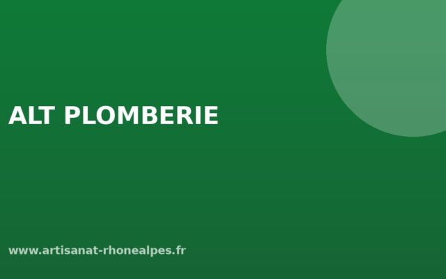ALT PLOMBERIE