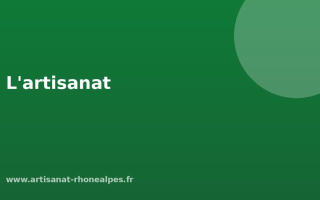 L'artisanat