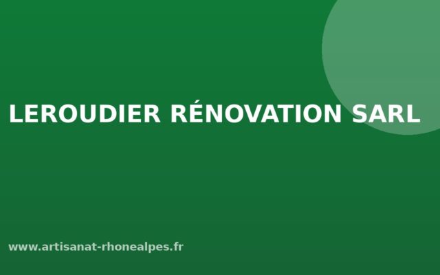 LEROUDIER RÉNOVATION SARL